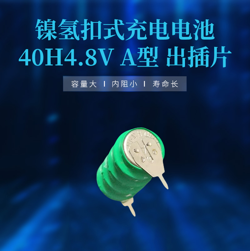 鎳氫扣式充電電池40H4.8VA型出插片